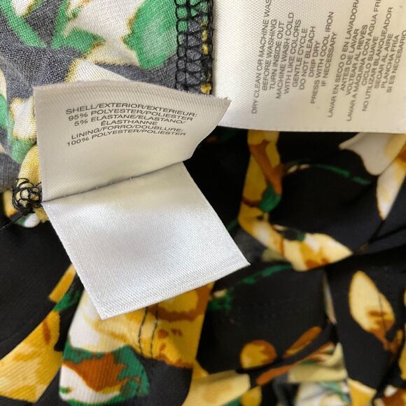 Evan Picone Black Label Women’s 16 Floral Print Faux Wrap Dress some Stretch - Picture 12 of 12